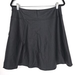NWOT MARK ZUNINO Skirt Size‎ 10 Black A-Line Mini Perforated Vegan Faux Leather